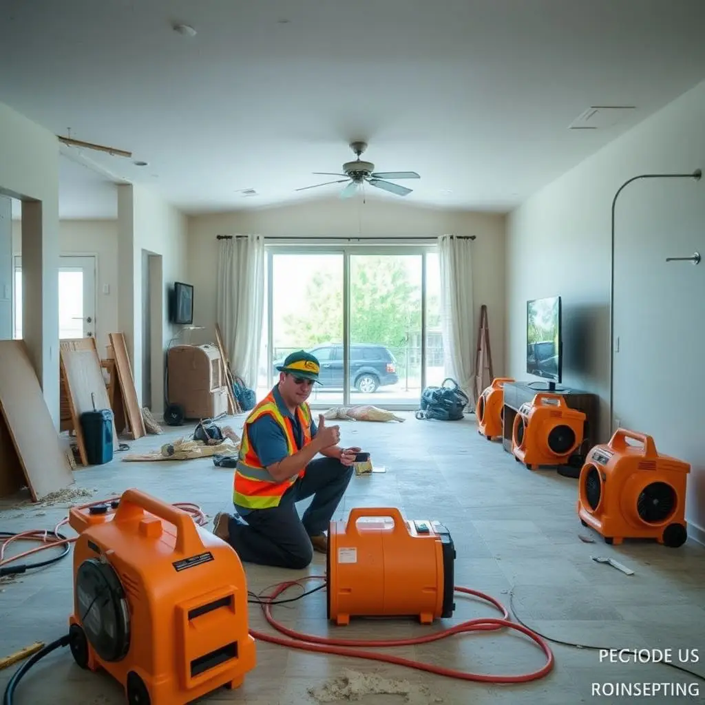 A certified restoration technician using a professional moisture meter to check for hidden dampness behind a Kaneohe home's drywall.