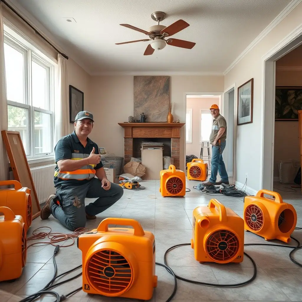 A technician using a professional moisture meter to check a concrete block wall in a Mililani home.